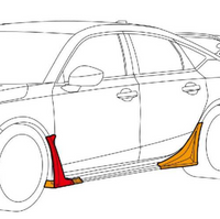 HKS FL5 Civic Type R Side Skirt Diffusers w Carbon Fiber | 53004-AH002